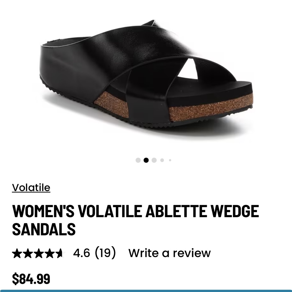 Women's Volatile Ablette Wedge Sandals Size 10